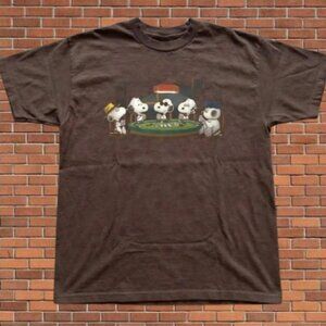 Snoopy Poker Table Graphic T-Shirt